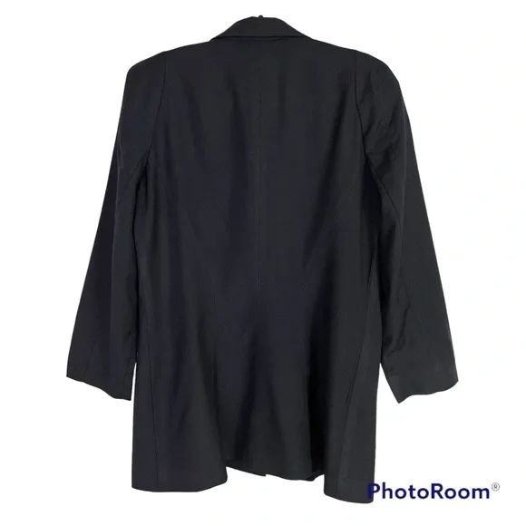 Escada Margaretha Lay Black Vintage 100% Virgin Wool Blazer Jacket EU 40 / US 10 - Picture 6 of 8